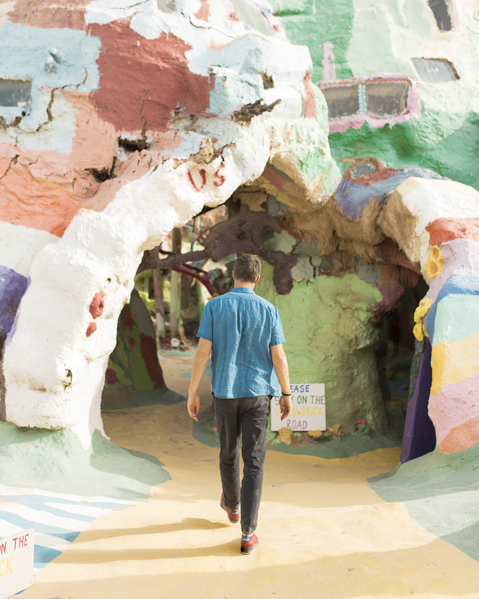 BTS - John Fluevog editorial campaign - Salvation Mountain - USA