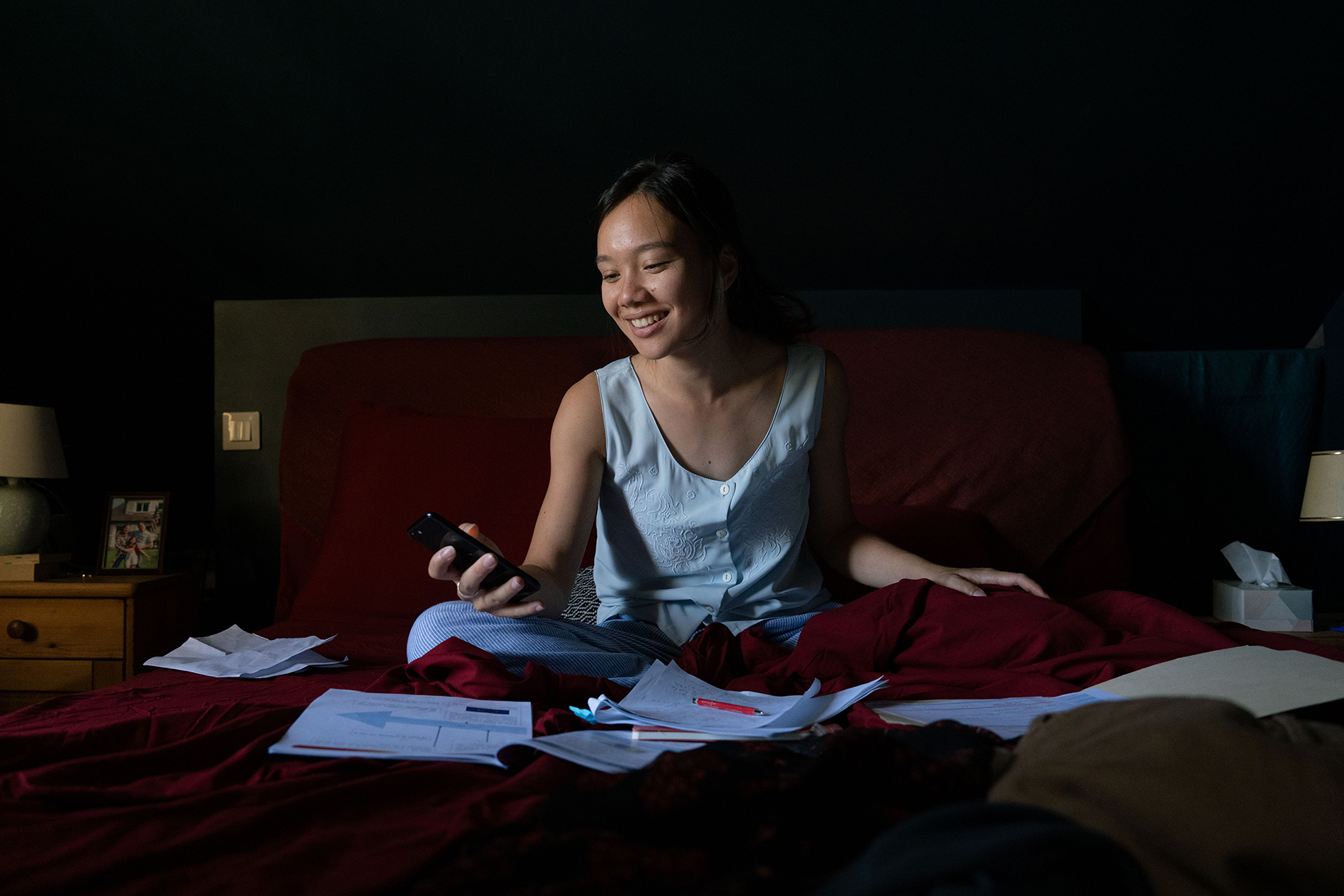 On set photography for the short film La Livraison.