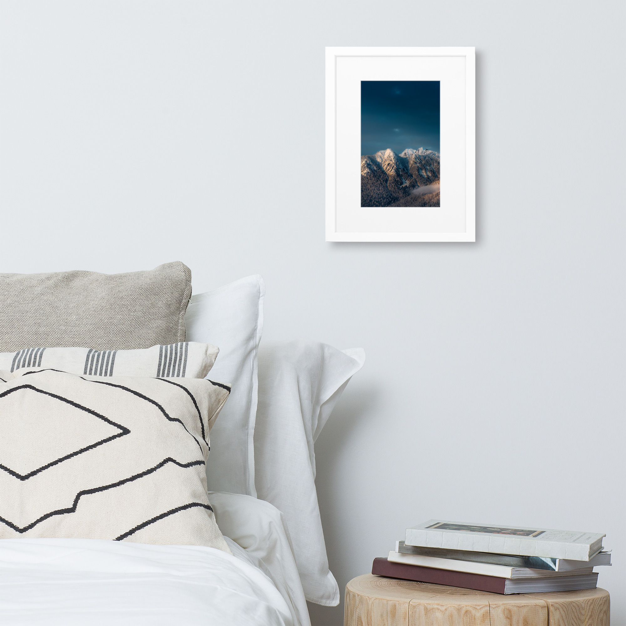Winter Mountains - Matte Paper Framed Poster With Mat - Image 5