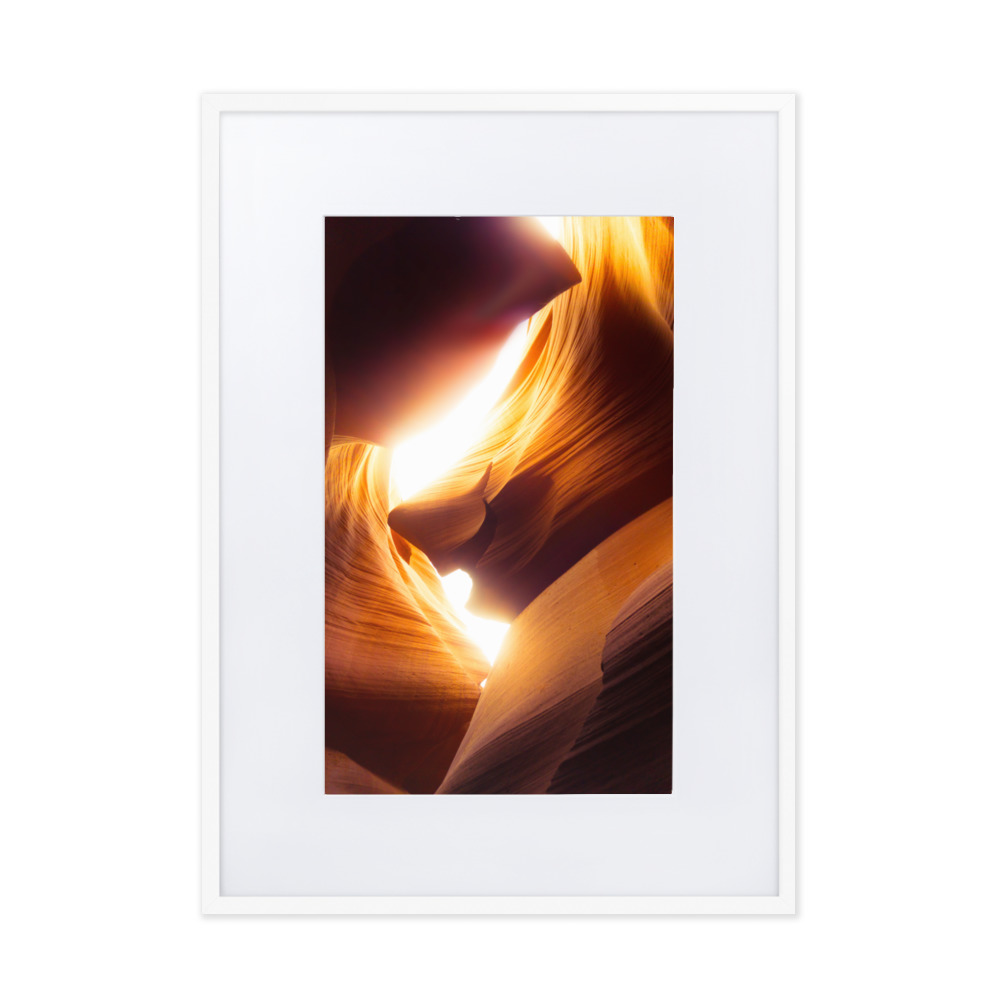 Antelope Canyon - Matte Paper Framed Poster With Mat