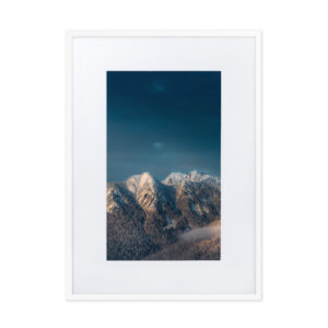 Winter Mountains - Matte Paper Framed Poster With Mat