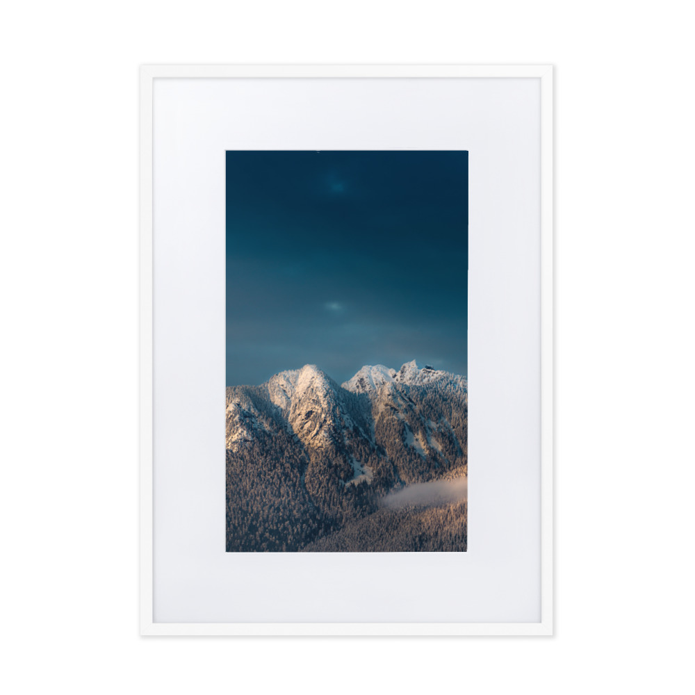 Winter Mountains - Matte Paper Framed Poster With Mat